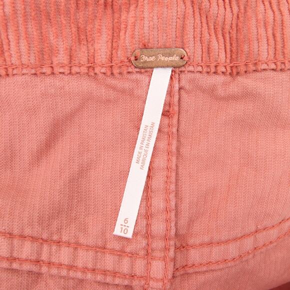 Free People Skirt Burnt Orange Corduroy Ray Cord Mini Button Front High Rise 6 - Picture 10 of 12